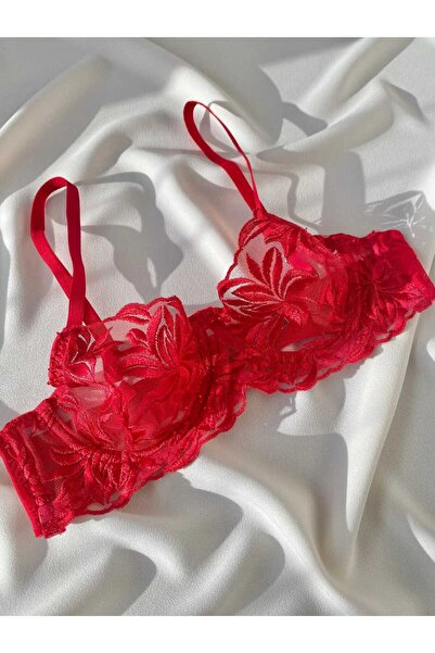 La Linaa Γυναικείο κόκκινο Bralet Σετ Mona