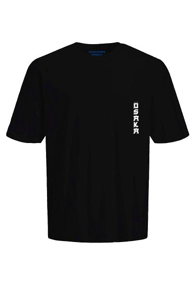 Jack & Jones Tricou negru pentru bărbați Jack Jones - Logo OSAKA