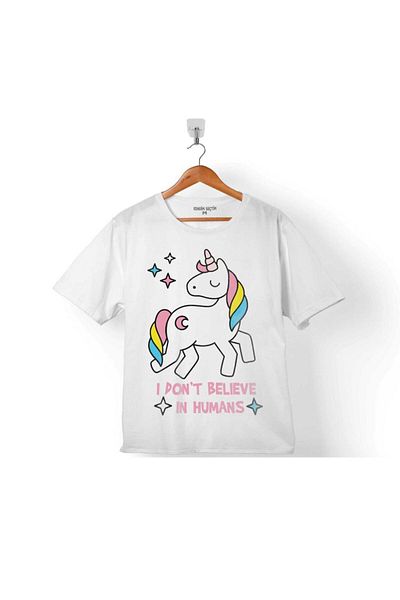 Kendim Seçtim Unicorn - Tricou pentru copii, model „Nu cred în oameni”.
