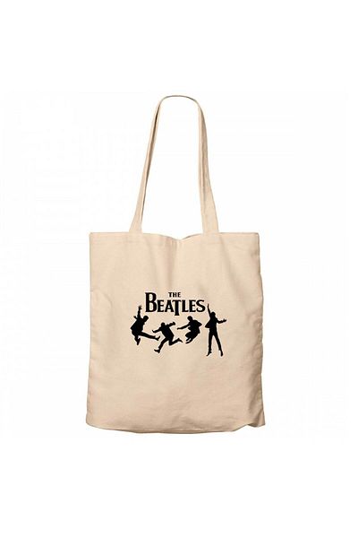Z zepplin The Beatles Multimedia Cream Canvas Tote Bag
