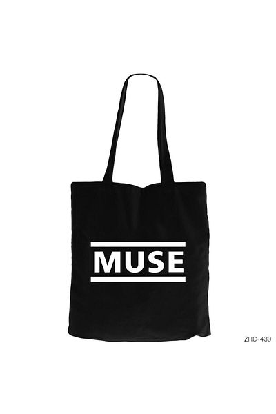 Z zepplin Muse Logo Μαύρη πάνινη τσάντα