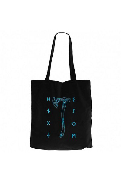 Z zepplin God of War Ragnarok Kratos Axe Black Zippered Cloth Bag Gabardine
