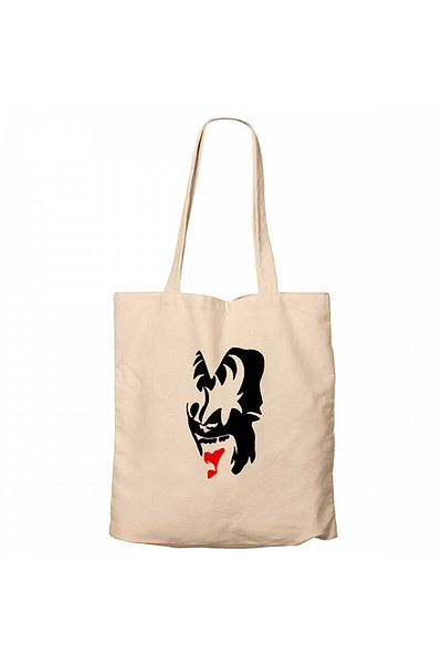 Z zepplin Kiss Face Cream Canvas Tote Bag