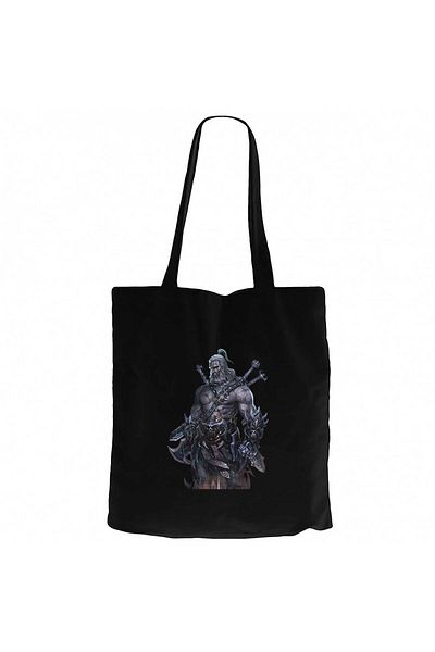 Z zepplin Diablo Iii Reaper of Souls Black Canvas Tote Bag