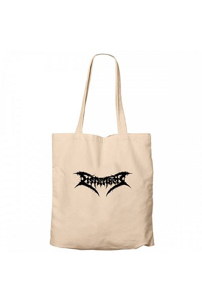 Z zepplin Dismember Logo Cream Zippered Cloth Bag Gabardine