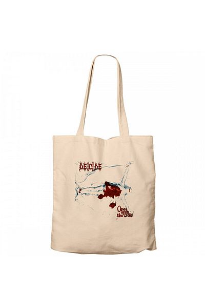 Z zepplin Deicide Once Upon the Cross Cream Zippered Cloth Bag Gabardine