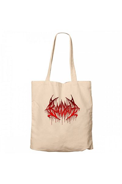 Z zepplin Bloodbath Logo Red Cream Zippered Cloth Bag Gabardine