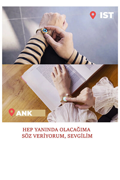 Totwoo Mesafe Bilekliği - Totwoo Akıllı Dokunmatik Sevgililer Bilekliği