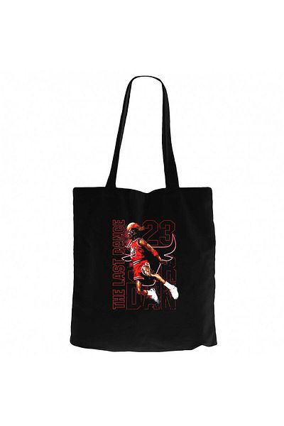 Z zepplin Chicago Bulls the Last Dance Black Zipper Cloth Bag Gabardine