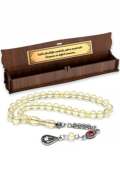 OTTOTESBİH Men's Gift 6mm Tiny Size Beirut Drop Amber Rosary