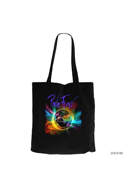 Z zepplin Pink Floyd Smoke Black Canvas Tote Bag