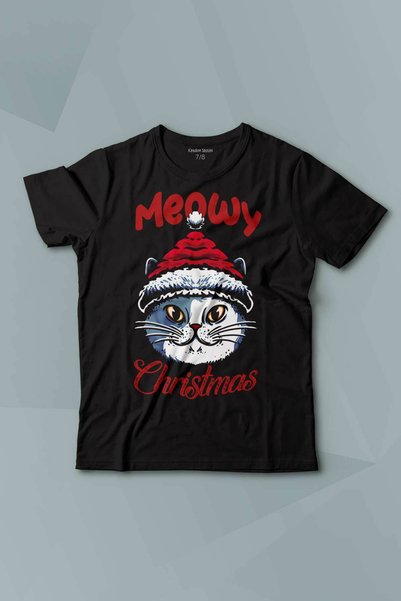 Kendim Seçtim Tricou pentru copii Cat Cat Meow Crăciun Anul Nou Tricou imprim...