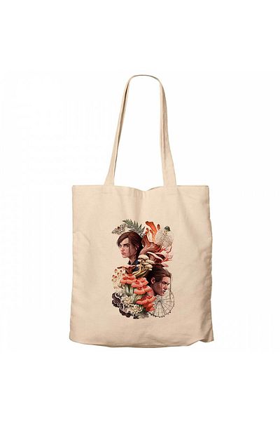 Z zepplin The Last of Us 2 Fan Cream Zippered Cloth Bag Gabardine