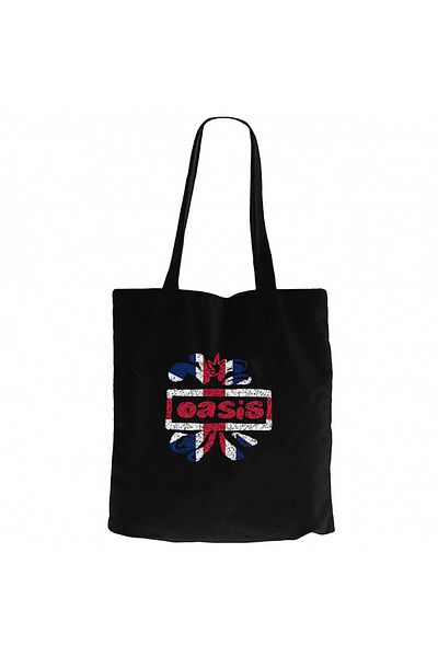 Z zepplin Oasis Logo Black Canvas Tote Bag