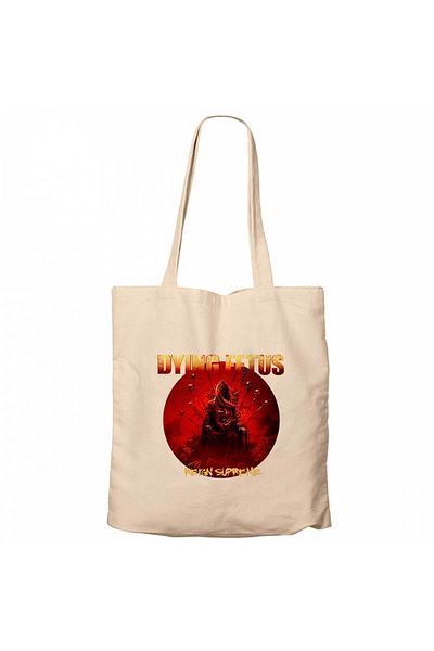 Z zepplin Dying Fetus Reign Supreme Cream Canvas Tote Bag