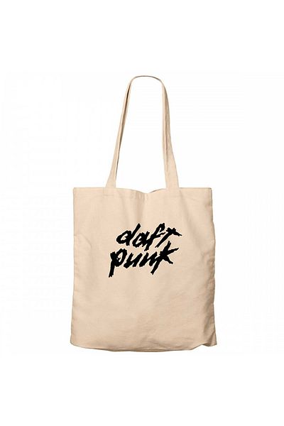 Z zepplin Daft Punk Logo Classic 2 Cream Canvas Tote Bag
