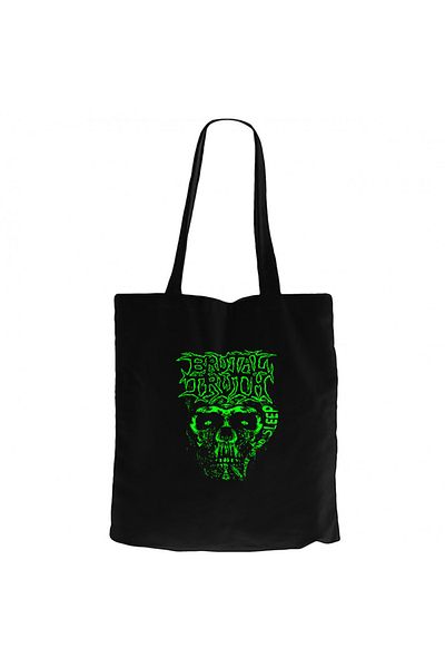 Z zepplin Brutal Truth Graphic Black Canvas Tote Bag