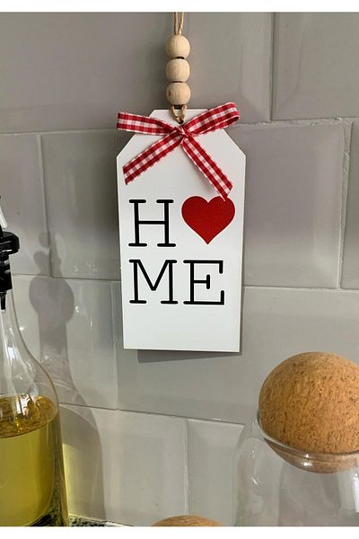 SSCglow Nordic Style Home Coffee Colorful Heart Detailed Kitchen Cabinet Balcony Wall Ornament