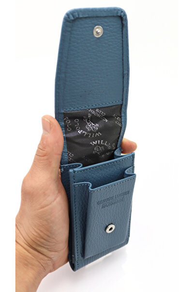 willpolo Dana Derisi Sigaralık Sigara Kutusu Çakmak Bölmeli Hakiki Deri Sigaralık