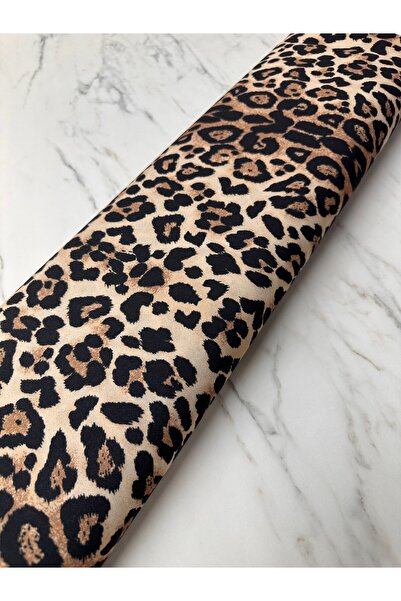 ipekkumaş Leopar Desen Elbiselik Gömleklik Krep Kumaş Ürünümüz Adet Olarak Satılır 1 Adet 1 Metre