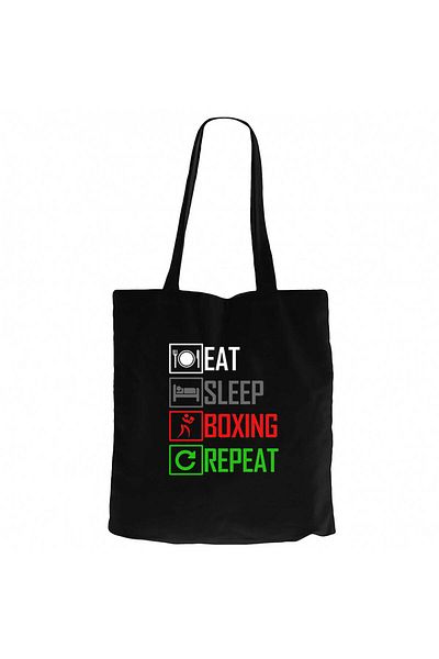 Z zepplin Boxing Repeat Μαύρη υφασμάτινη τσάντα με φερμουάρ Gabardine