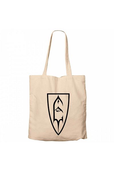 Z zepplin Emperor Shield Woven Cream Zippered Cloth Bag Gabardine