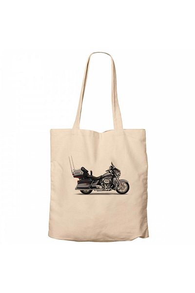 Z zepplin Harley Chopper Cvo Cream Zipper Cloth Bag Gabardine