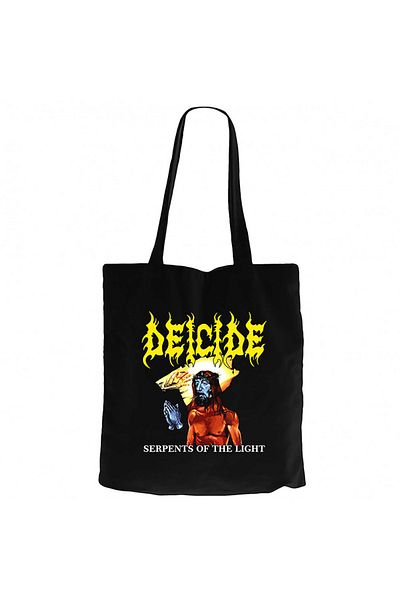 Z zepplin Deicide Serpents Of The Light Black Canvas Tote Bag