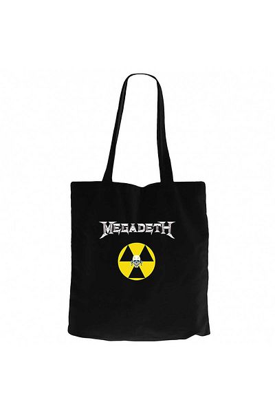 Z zepplin Megadeth Nuclear Radioactive Black Canvas Tote Bag
