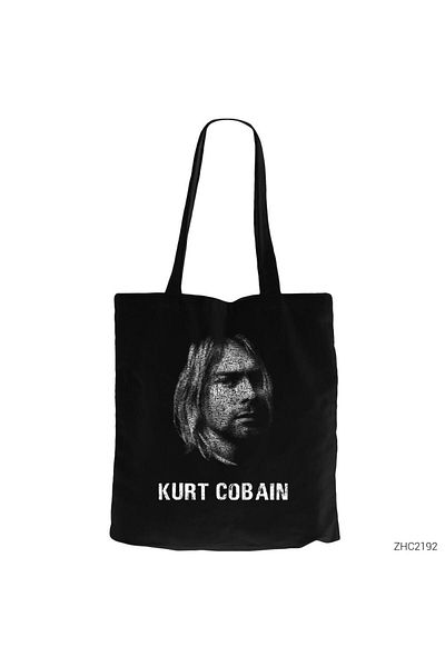 Z zepplin Kurt Cobain Lyrics Black Canvas Tote Bag