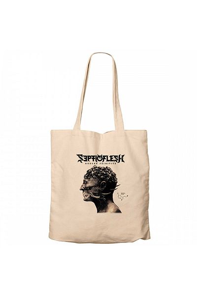 Z zepplin Septicflesh Modern Primitive Cream Canvas Tote Bag