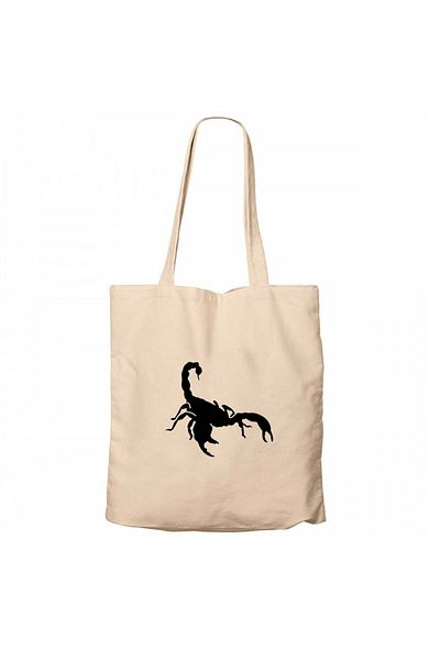 Z zepplin Scorpions Logo White Cream Zippered Cloth Bag Gabardine