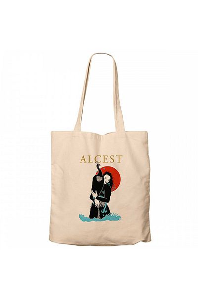 Z zepplin Alcest Illustrator Cream Zippered Cloth Bag Gabardine