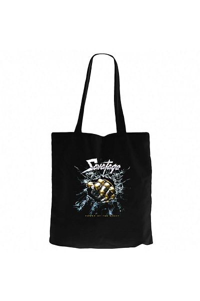 Z zepplin Savatage Power Of The Night Black Canvas Tote Bag
