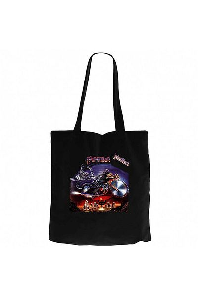 Z zepplin Judas Priest Painkiller Black Canvas Tote Bag