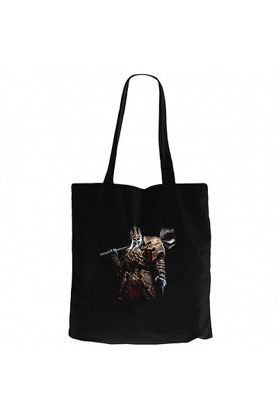 Z zepplin Diablo King Leoric Black Canvas Tote Bag