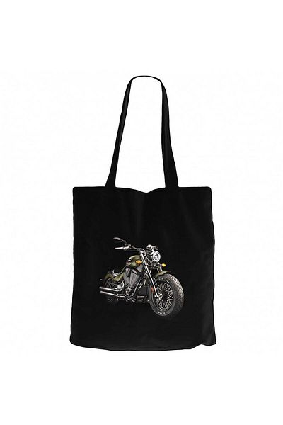 Z zepplin Cruiser Motorcycle Black Zippered Cloth Bag Gabardine