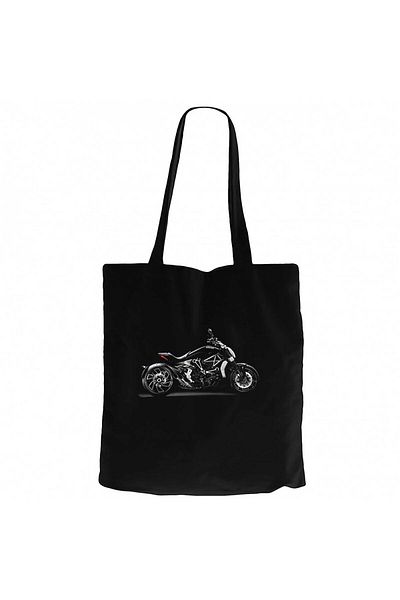 Z zepplin Ducati Diavel Xdiavel Black Canvas Tote Bag