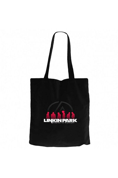 Z zepplin Linkin Park Minutes To Midnight Black Canvas Tote Bag