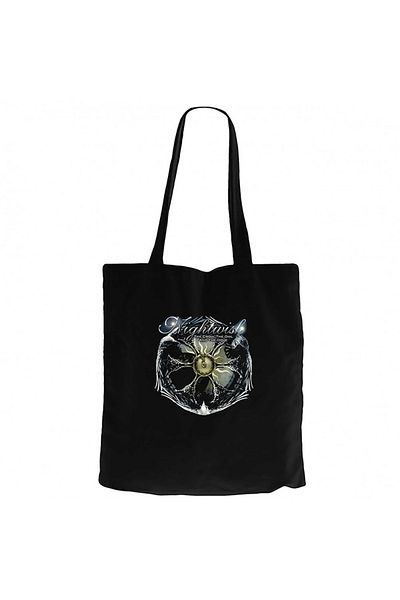 Z zepplin Nightwish The Crow The Owl Black Canvas Tote Bag