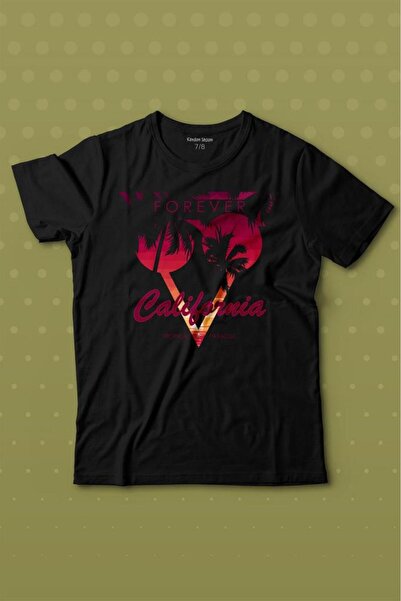 Kendim Seçtim California Forever Summer Minimal Good Vibe Štampano T-shirt za...