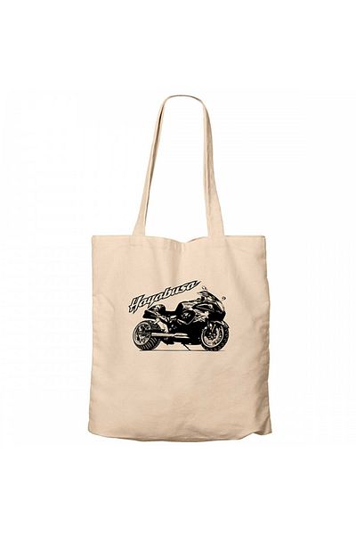 Z zepplin Suzuki Hayabusa Cream Canvas Tote Bag