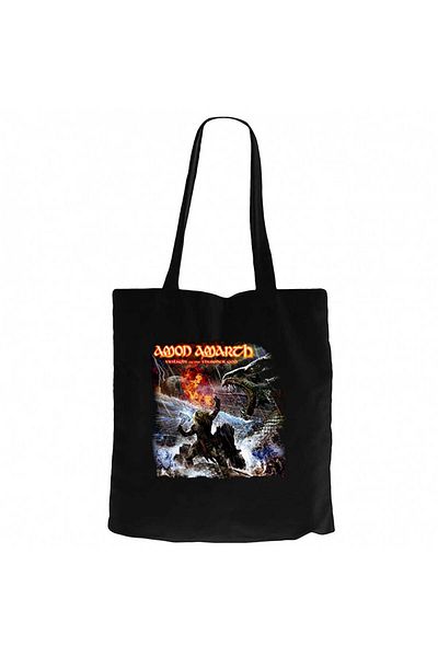 Z zepplin Amon Amarth Twilight of the Thunder God Black Canvas Tote Bag