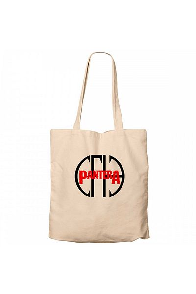Z zepplin Pantera Figure 2 Cream Zippered Cloth Bag Gabardine
