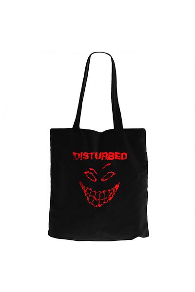 Z zepplin Disturbed Logo Essential Μαύρη υφασμάτινη τσάντα με φερμουάρ Gabardine