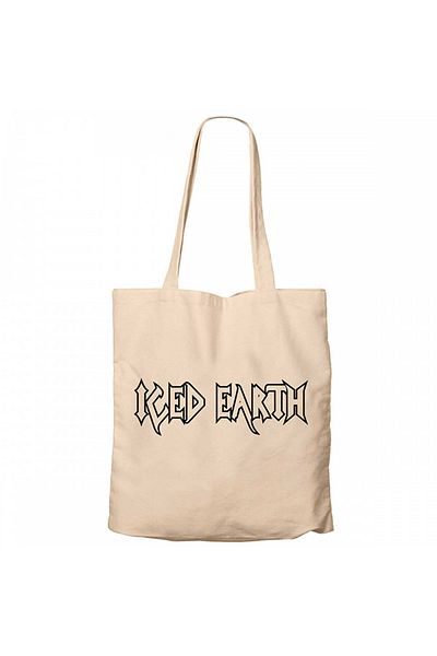 Z zepplin Iced Earth Logo 2 Cream Canvas Tote Bag