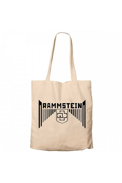 Z zepplin Rammstein Wall Cream Canvas Tote Bag