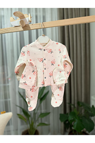 minesse Grape Printed Cotton 100% Organic 5 Piece Baby Set