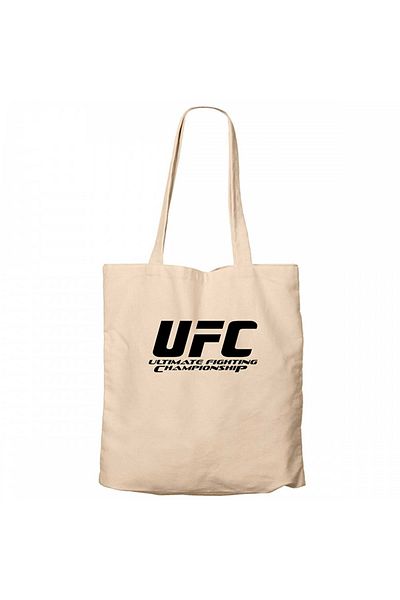 Z zepplin Ufc Logo Ultimate Championship Cream Zippered Cloth Bag Gabardine