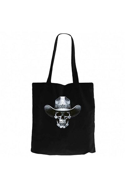 Z zepplin Cowboy Silver Black Zippered Cloth Bag Gabardine